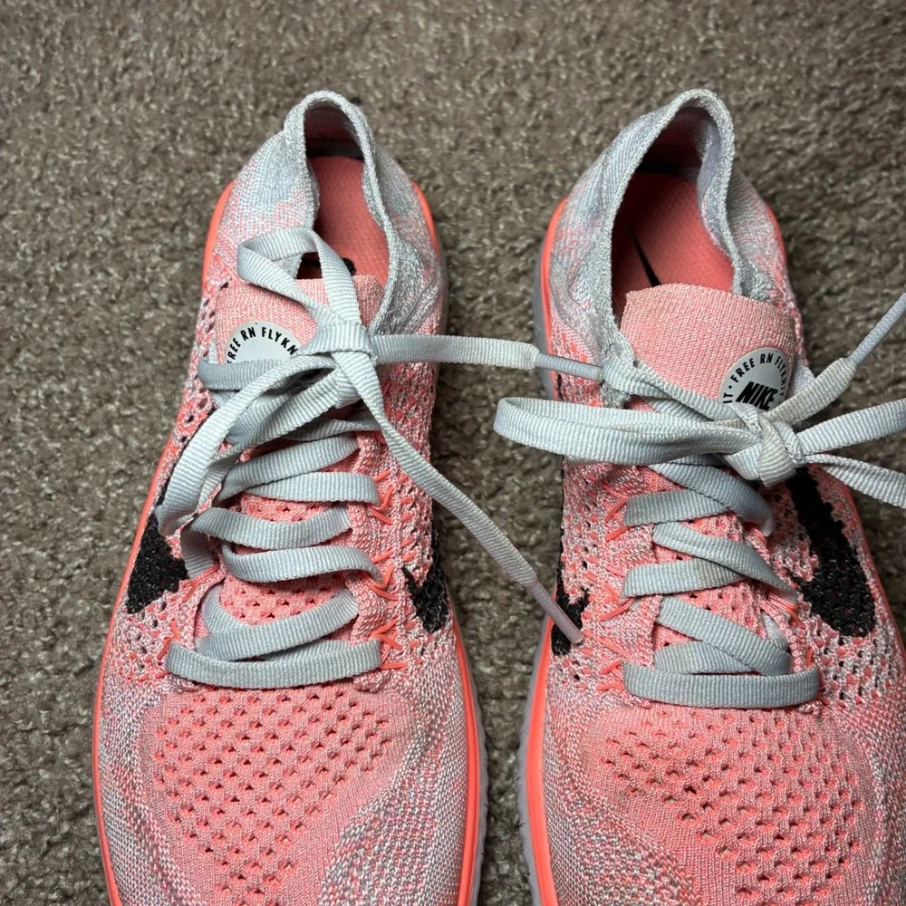 Nike Free RN Flyknit 2018 Running Shoes Women 7.5 Pink Athletic Sneaker 942839